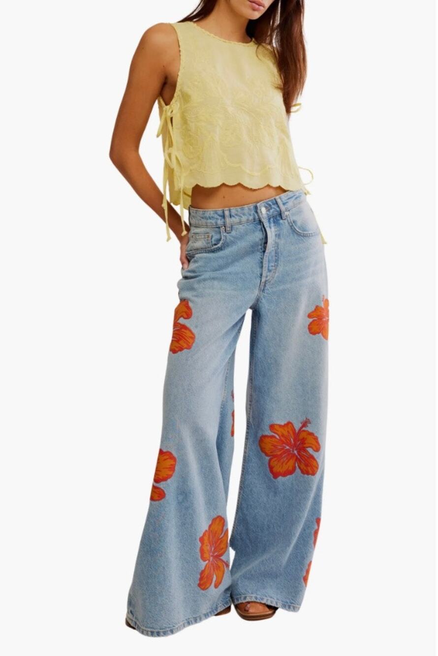Free People Palisades Wide Leg Jeans NWT 27